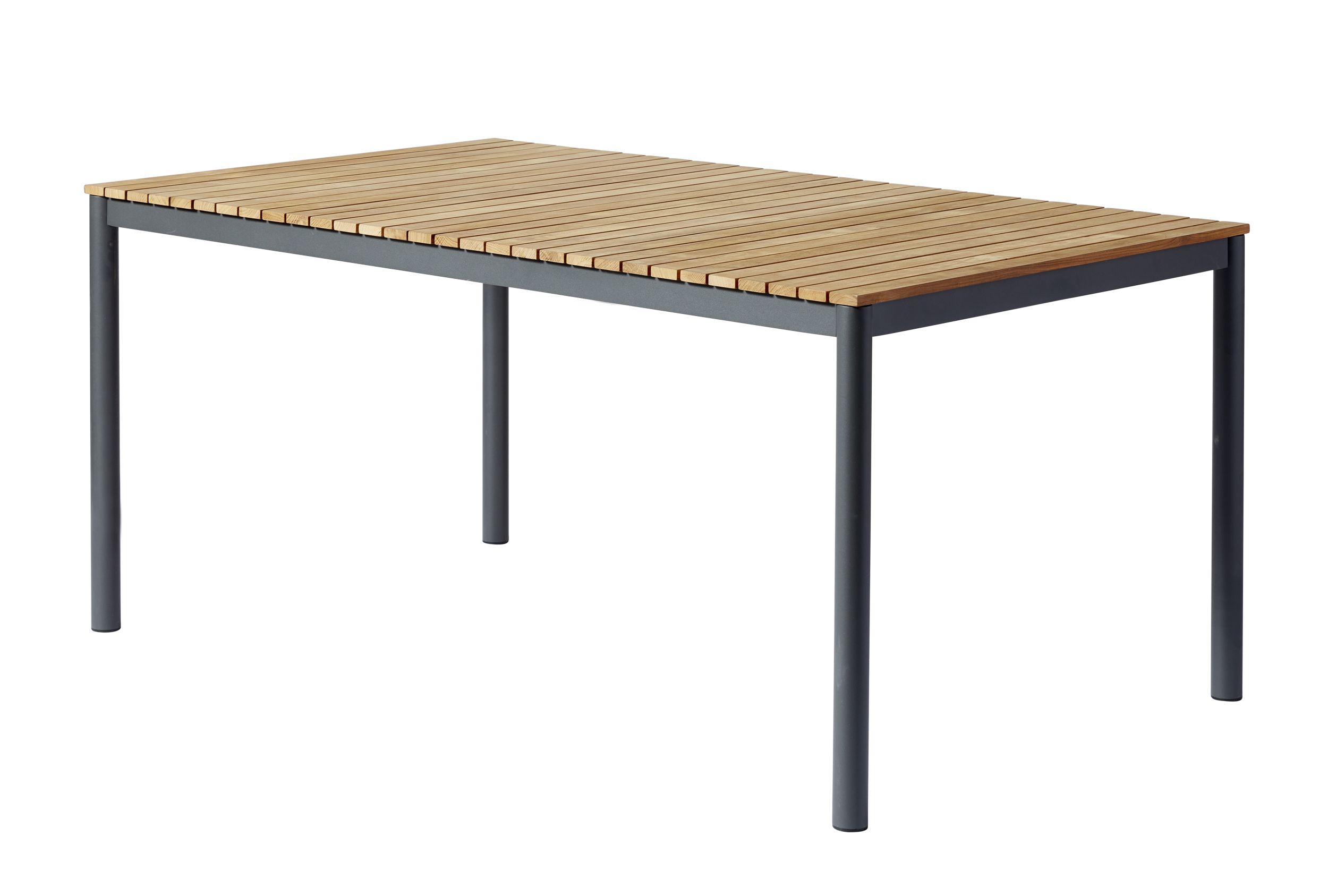 Cinas Gartentisch MOOD 167,5 x 100 cm, Aluminium Anthrazit / Teak