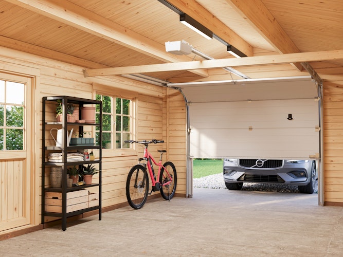Palmako Garage Roger 19,0 m² - 44 mm - mit Sektionaltor