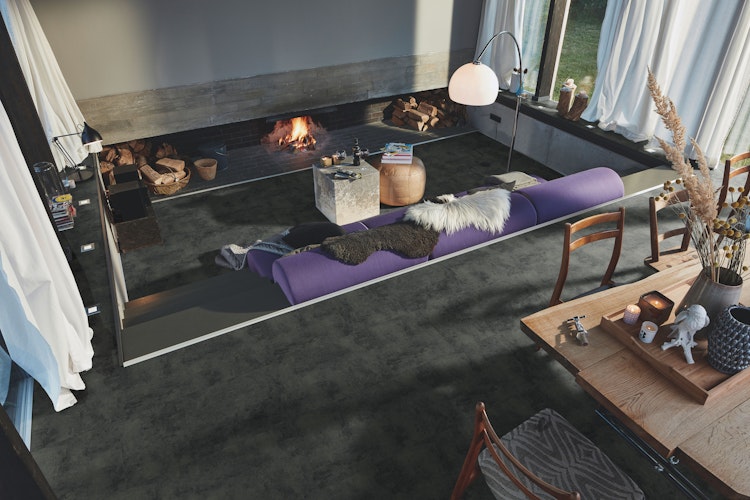 MEISTER Laminatboden MeisterDesign. laminate LB 150 857 x 398 x 8 mm 07136 Black Rock Steinporen-Struktur