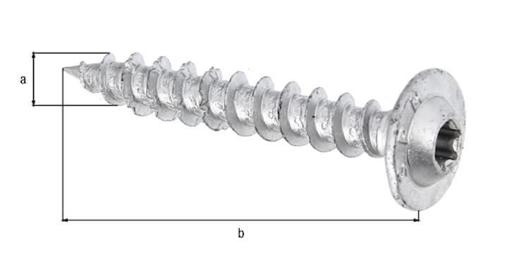 Alberts® Holzschraube Speed ZnAl silber SxL ⌀7x50 mm verpackt à 50 St. 
