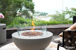 Gardenforma Gas Feuerstelle Roca in grauer Betonoptik