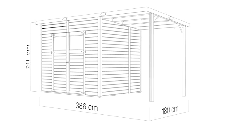 Bertilo Gerätehaus Amrum 2/3 Plus - 14 mm