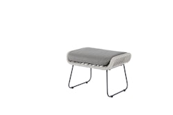 Diamond Garden Fußhocker NAXOS, Edelstahl Dunkelgrau / Rope / Sunproof (100 % Polypropylen)