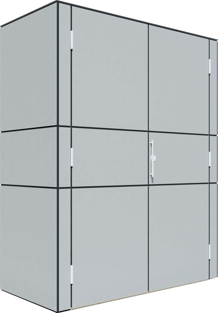 Thumbnail - Bertilo HPL Geräteschrank Terrace High - 6 mm grau