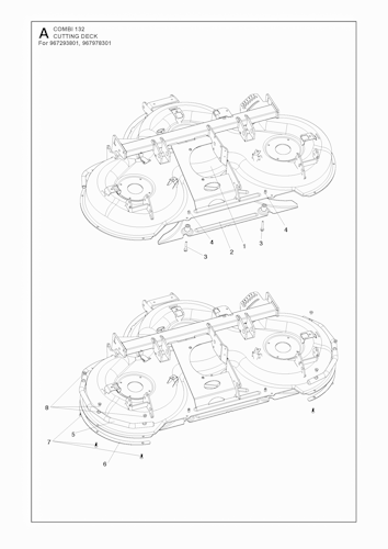 Husqvarna Rider 966727601 Mähdeck - Combi 132