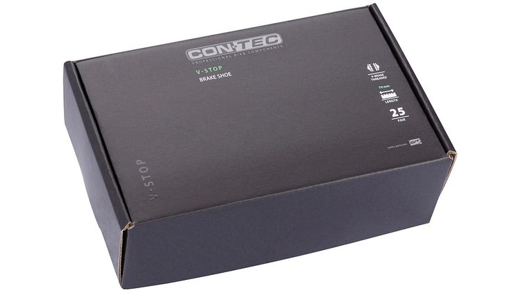 CONTEC Bremsschuh V-Stop 70 mm schwarz Schraub, Box &agrave, 25 Paar