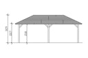 Vorschaubild Skan Holz Carport Taunus 439 x 786 cm