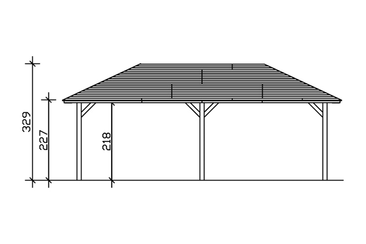 Skan Holz Carport Taunus 439 x 786 cm