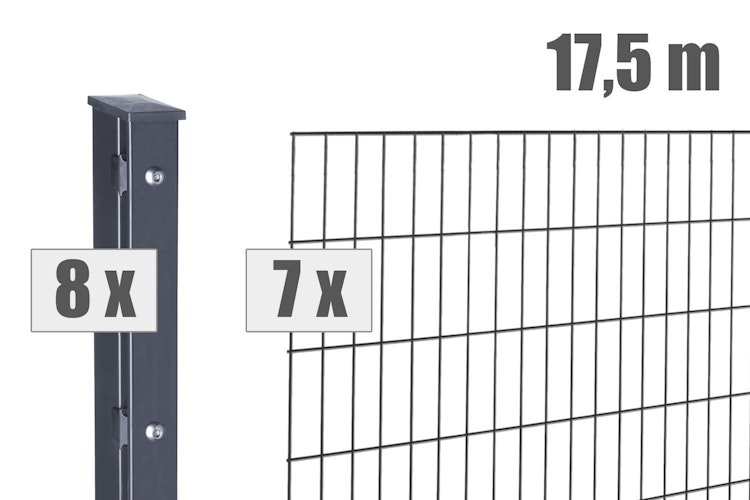 dz Doppelstab-Zaunset MAX 8/6/8 mit Pfosten VAP