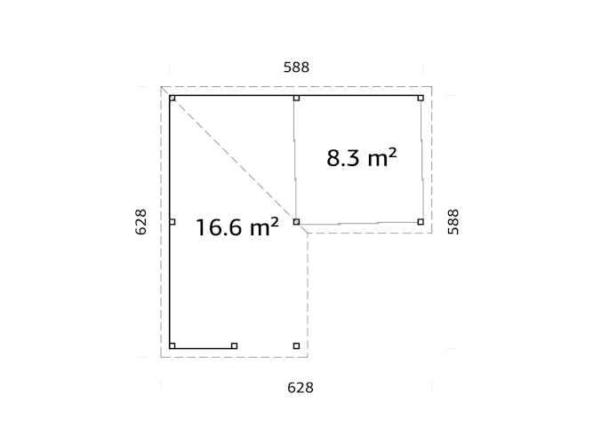 Palmako Carport/Pavillon Connect Lenna 24,9 m² Set 410 Slide