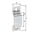 Vorschaubild Alberts® Schlaufe, galvanisch verzinkt dickschichtpassiviert, lichte-LxH 20x9 mm, Gesamt-LxB 44x13 mm,Karte 4 St 901912