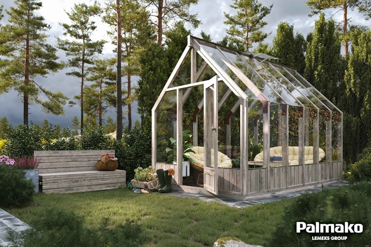 Palmako Gewächshaus / Pavillon / Glashaus Emilia 8,2  m² - 18 mm