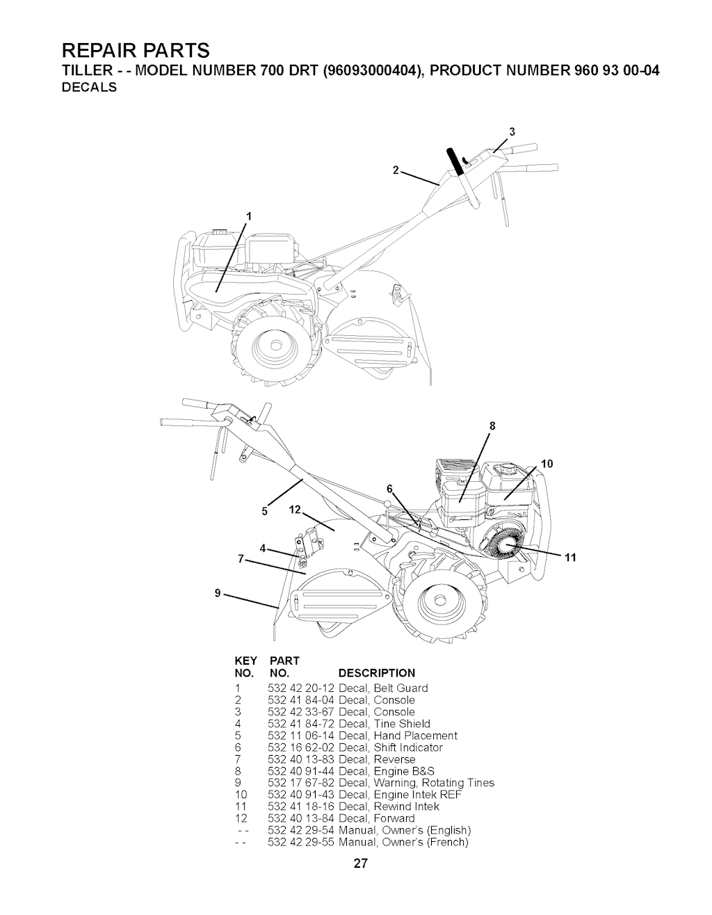 Explosionszeichnung Ersatzteile