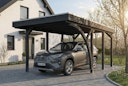 Vorschaubild Skan Holz Carport Friesland 320x555 cm inkl. 2 Einfahrtsbögen Set F