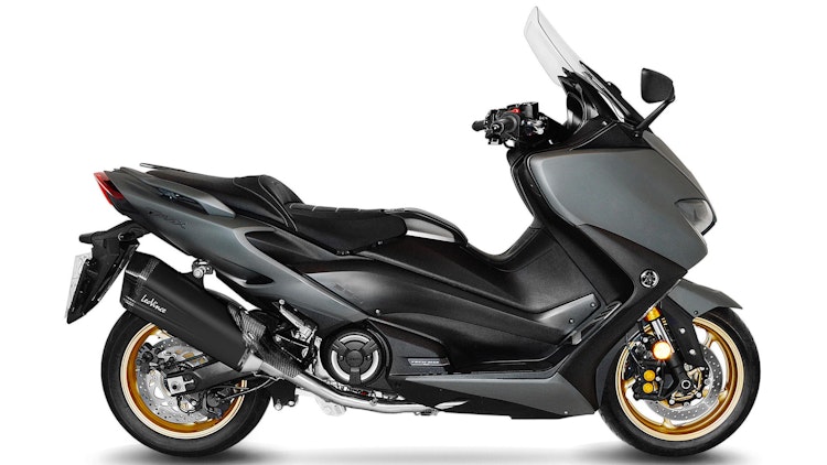 LeoVince Komplettanlage Edelstahl SBK LV-12 Schwarz für YAMAHA TMAX 560/TECH MAX mit Katalysator
