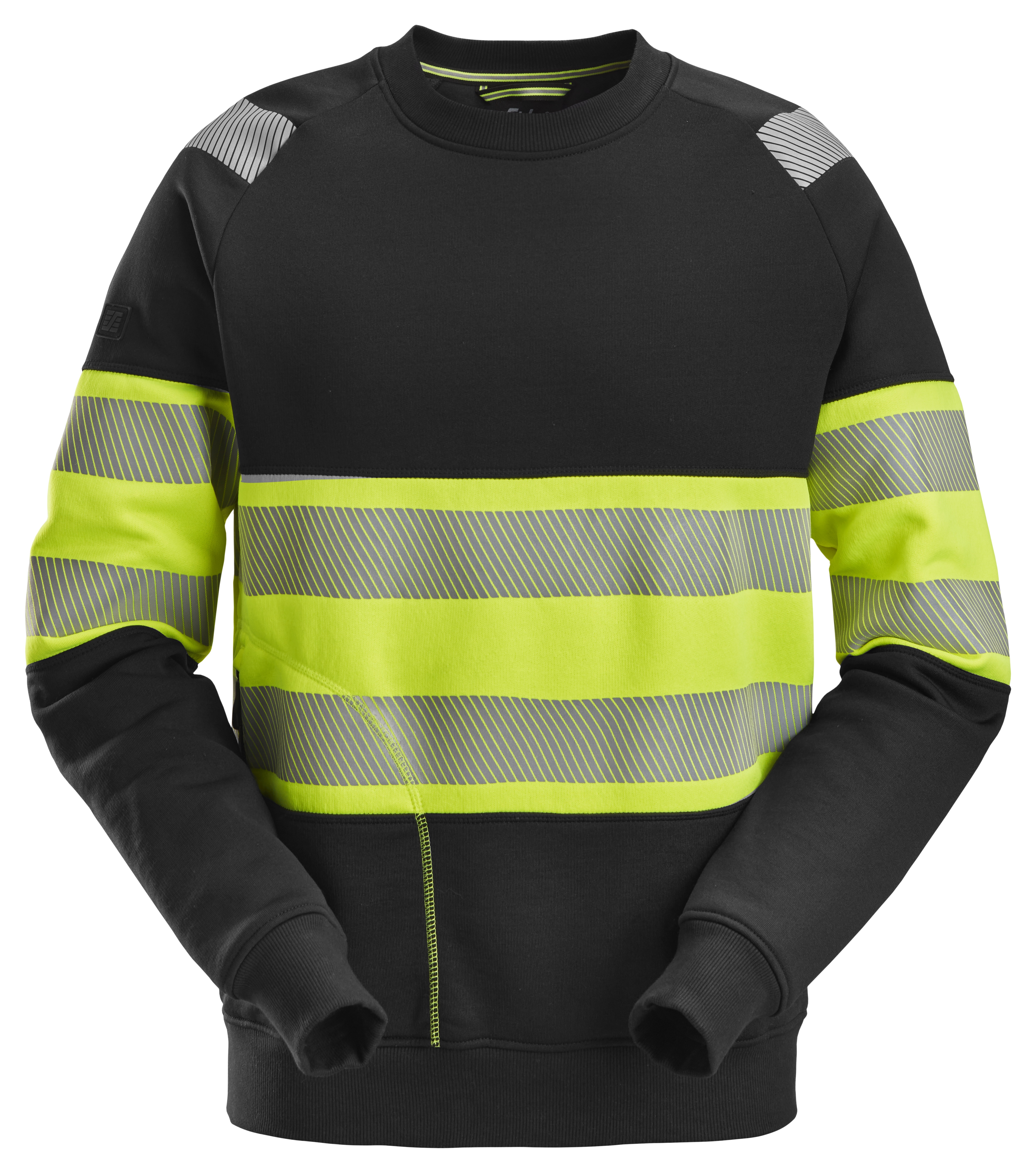 Snickers High-Vis-Sweatshirt, Warnschutzklasse 1 5 schwarz-signalorange