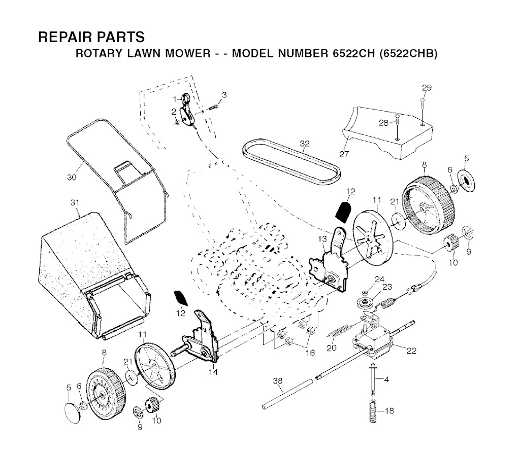 Explosionszeichnung Ersatzteile