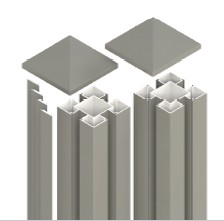 OSMO Set-Aluminiumpfosten Typ B  Anthrazit 1000 mm