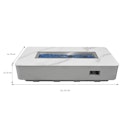 Gas Feuerstelle Athen Marmor-Optik weiß