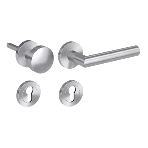 Griffwerk Wechselgarnitur LUCIA PROFESSIONAL GK4 - Rosetten rund - Edelstahl matt