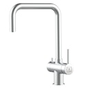 Vorschaubild 3 Wege Wasserhahn Küchenarmatur, Edelstahl Massiv mit 360° schwenkbarem N-Auslauf, Gebürstet