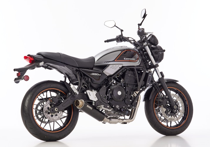 SHARK KOMPLETTANLAGE Aluminium eloxiert schwarz SRC 4 für KAWASAKI Ninja 650,Z650,Z650 RS EURO5  