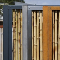 BambusBASIS Modul5 Slimline Zaunfeld mit Abschlussprofilen oben/unten