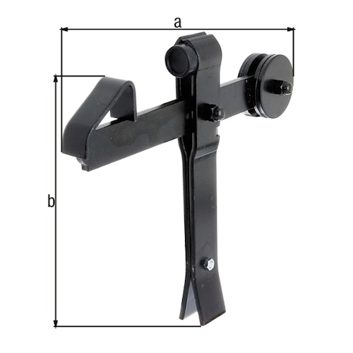 Alberts® Torfeststeller mit Wippe KTL schwarz zum Einbetonieren BxH 300x240 mm 