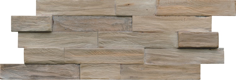 INDO rustikale Holzwandverkleidung Teak DA52050GS Gun Smoked