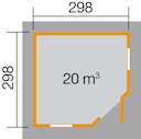 Weka 28 mm Gartenhaus 149 5-Eck