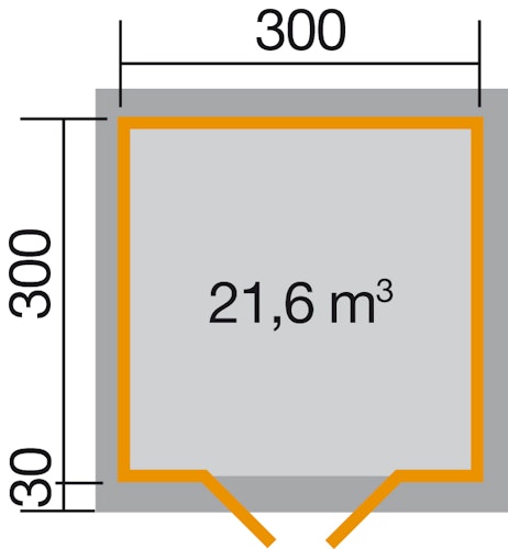 Weka 28 mm Gartenhaus 158