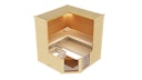 Vorschaubild Weka Premium Massivholzsauna Cubilis 2 mit Glastür+Fenster inkl. Montageservice - 45 mm