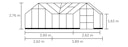 Halls Gewächshaus Garden Room - 12,9 m² inkl. gratis Fundamentrahmen & Fallrohrset