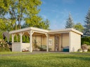 Vorschaubild Palmako Gartenhaus Connect Lenna 24,9 m² Set 722 Slide Plus mit Isolierglas-Schiebetüren - 28 mm