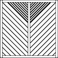 OSMO Sichtblende Skagen - mit Sprossen 178x178 cm - Kiefer KDI grün