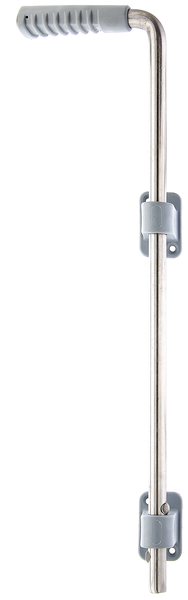 Alberts® Bodenschieber,VA,Griff grau,Gesamthöhe 500 mm,Abstand Bolzen-Tor 40 mm