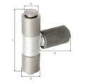 Vorschaubild Alberts® Anschweißband f.Metallt.,verstellb.,HxL 90x92mm,Belast.max.150kg
