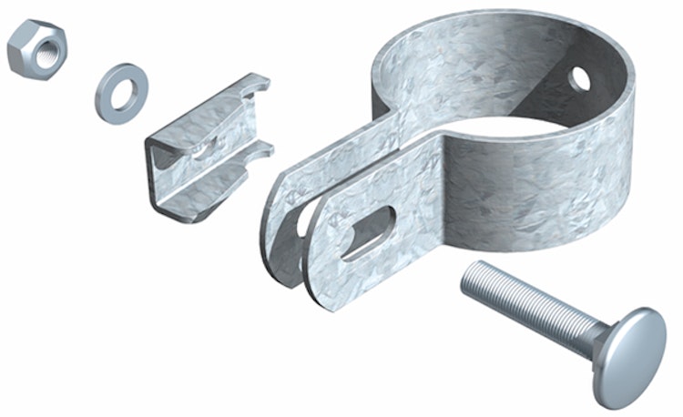 Alberts® Endschelle, feuerverzinkt, für Pfosten ⌀34 mm 563448