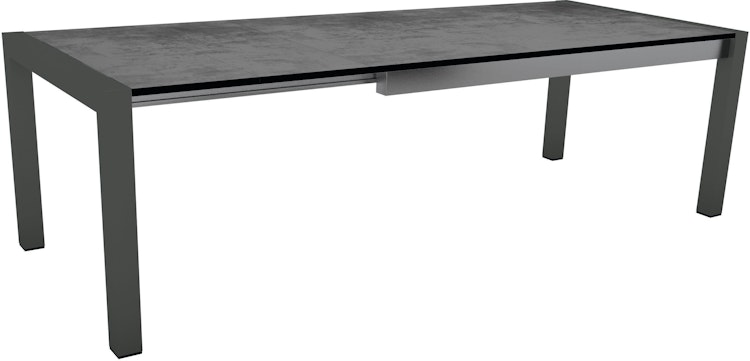 STERN Ausziehtisch Standard 174/254 x 90 cm, Aluminium Anthrazit / Silverstar Zement - Sonderaktion
