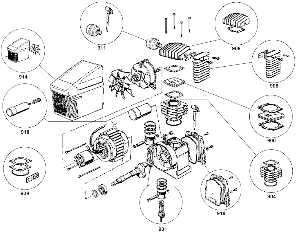 Explosionszeichnung Ersatzteile
