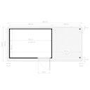 Vorschaubild Bertilo Element-Gartenhaus Pentus 3 Office inkl. Lounge-Anbau - 19 mm