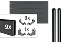 Vorschaubild dz Alu Steckzaunelement VIDUAL Pure 100 für Pfosten 90/90 mm