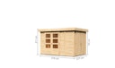 Vorschaubild Karibu Woodfeeling Gartenhaus Retola 2/3/4/5/6 inkl. Anbauschrank - 19 mm