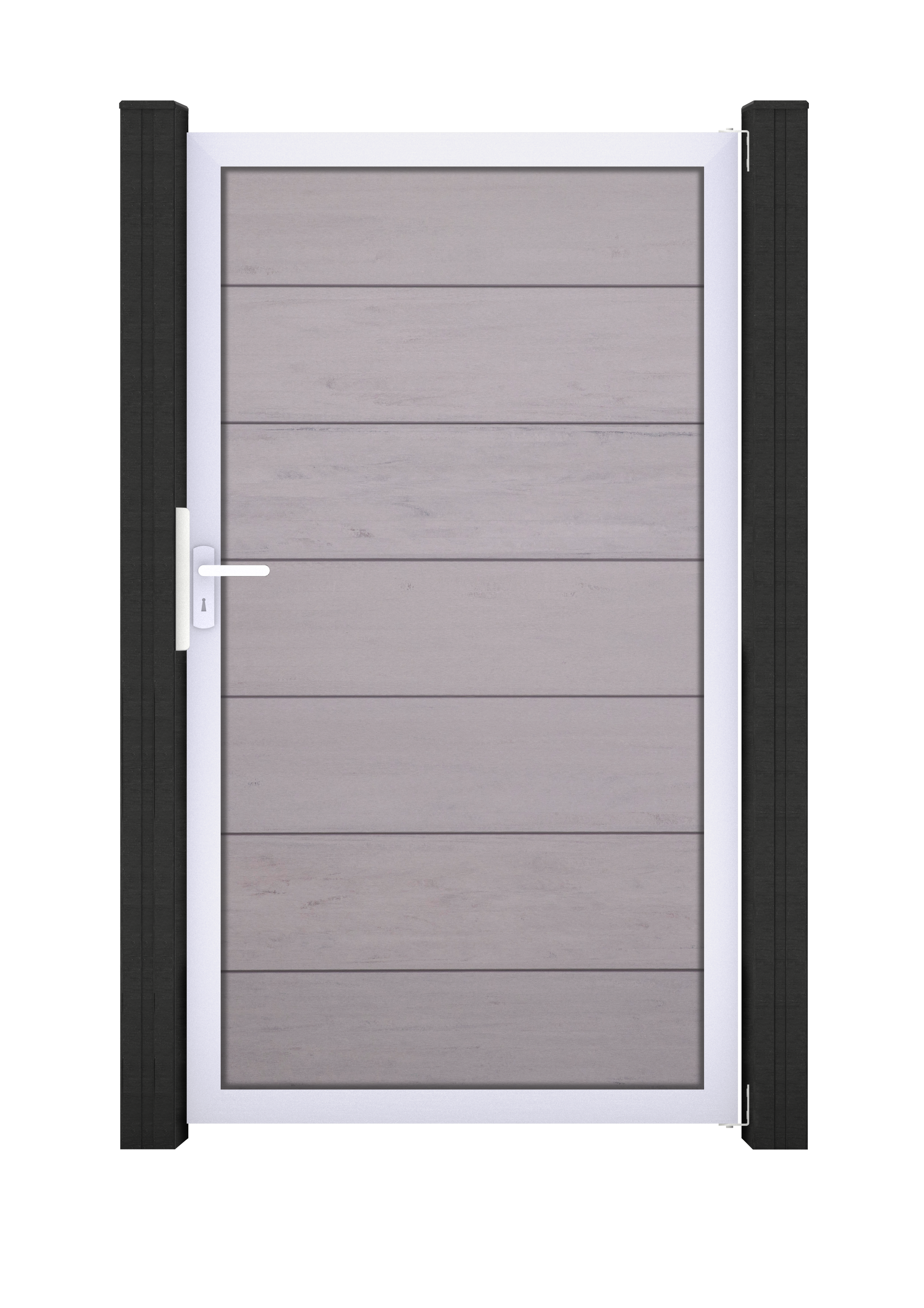 GroJa Solid Grande Tor Sondermaß max. 150x180cm Aluminiumrahmen Bi-Color Weiß