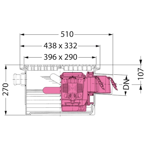 KESSEL 28450 - Rückstaupumpanlage Pumpfix S für Bodenplatte