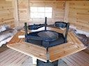 Wolff Finnhaus Grillkota 9 de luxe mit Saunaanbau