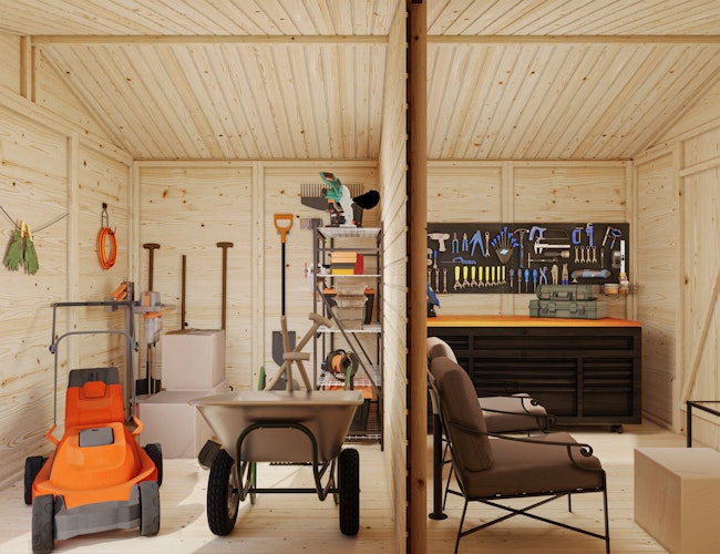 Palmako Gerätehaus Dan 9,9 m² - 16 mm