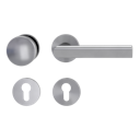 Vorschaubild Griffwerk Wechselgarnitur VAYA 137 TRI fast2fix Fast2Fix GK3 Rosetten rund Knopf R2 Edelstahl matt R