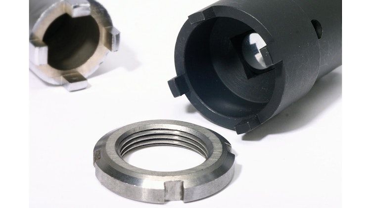 Bikeservice Nutmutternschlüssel 21 mm Innen-Ø, 28 mm Außen-Ø, 4-Zapfen, Zapfenbreite: 5,6 mm