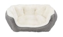 Vorschaubild TRIXIE Bett Davin, oval, 50 × 40 cm, grau/creme